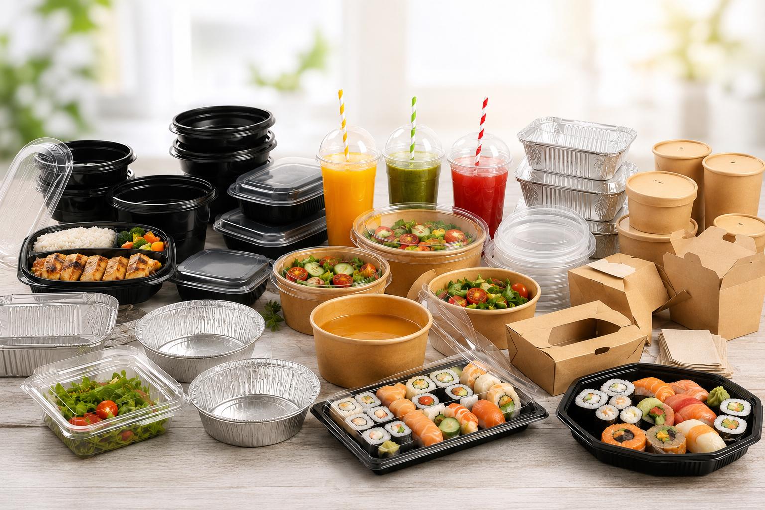 Vielfältige Gastro-Verpackungen von ALCONTS – Menüboxen, Becher, Schalen und Kraftverpackungen