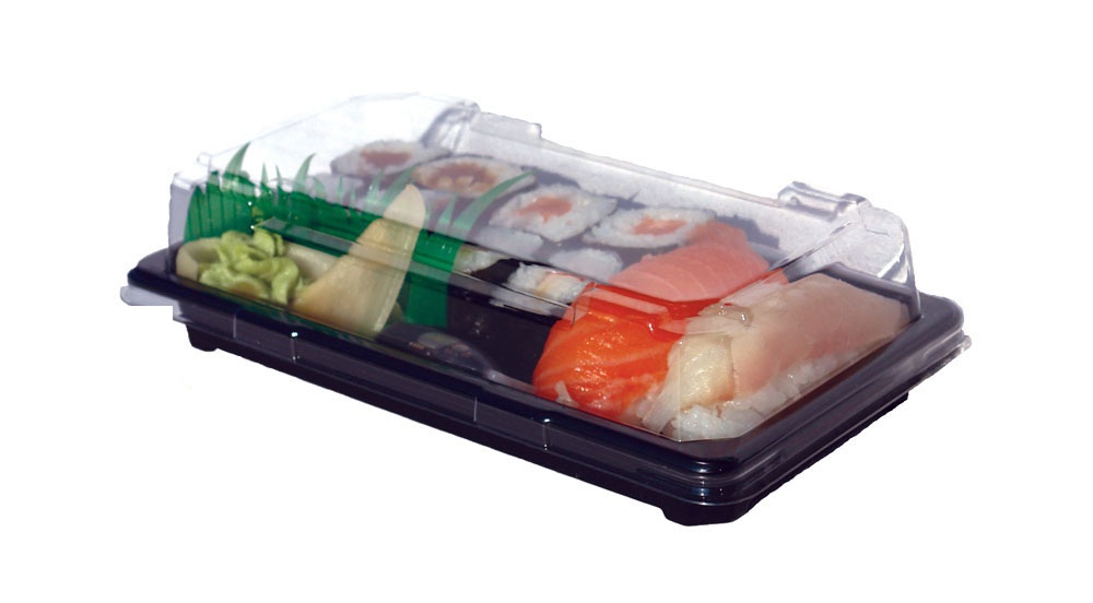 Sushi-Schale mit klarem Antifog-Deckel